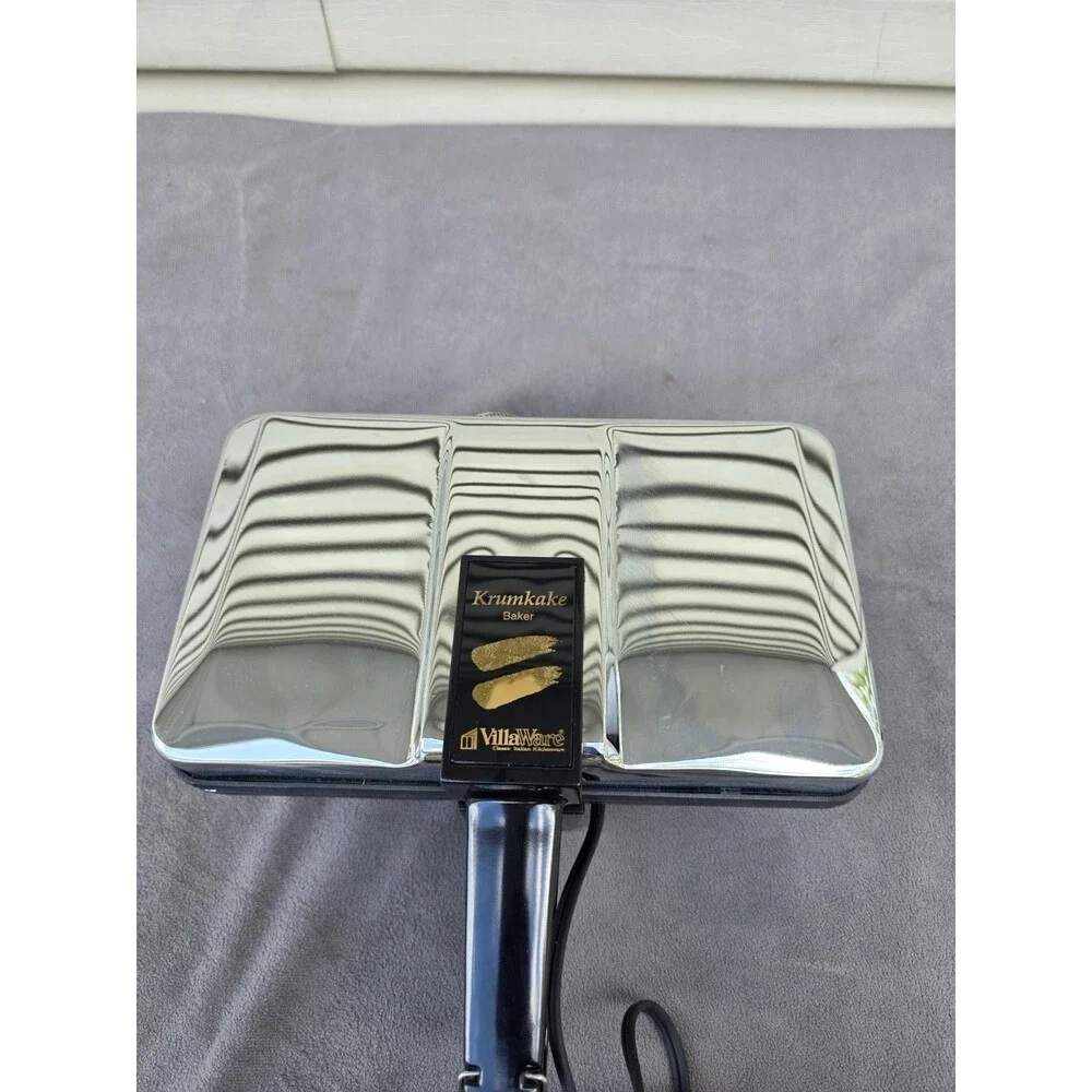 VillaWare Krumkake Baker Model 3900 Scandinavian Pizzelle Cookie Maker